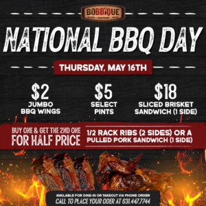 Check out our BBQ Food & Drinks Specials for Thursday, May 16th! ?